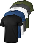 Kinglaman 1/5 Pack Mesh Workout Shirts for Men Dry Fit Gym Quick Dry Athletic