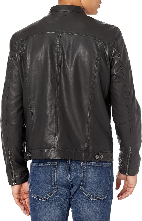 John Varvatos Men's Brando Leather Jacket